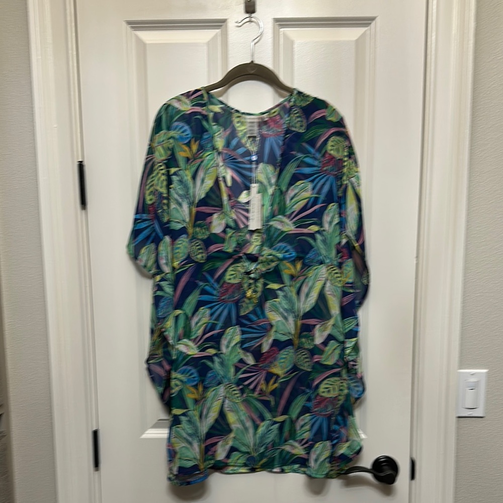 Colorful Leaf Print Dress